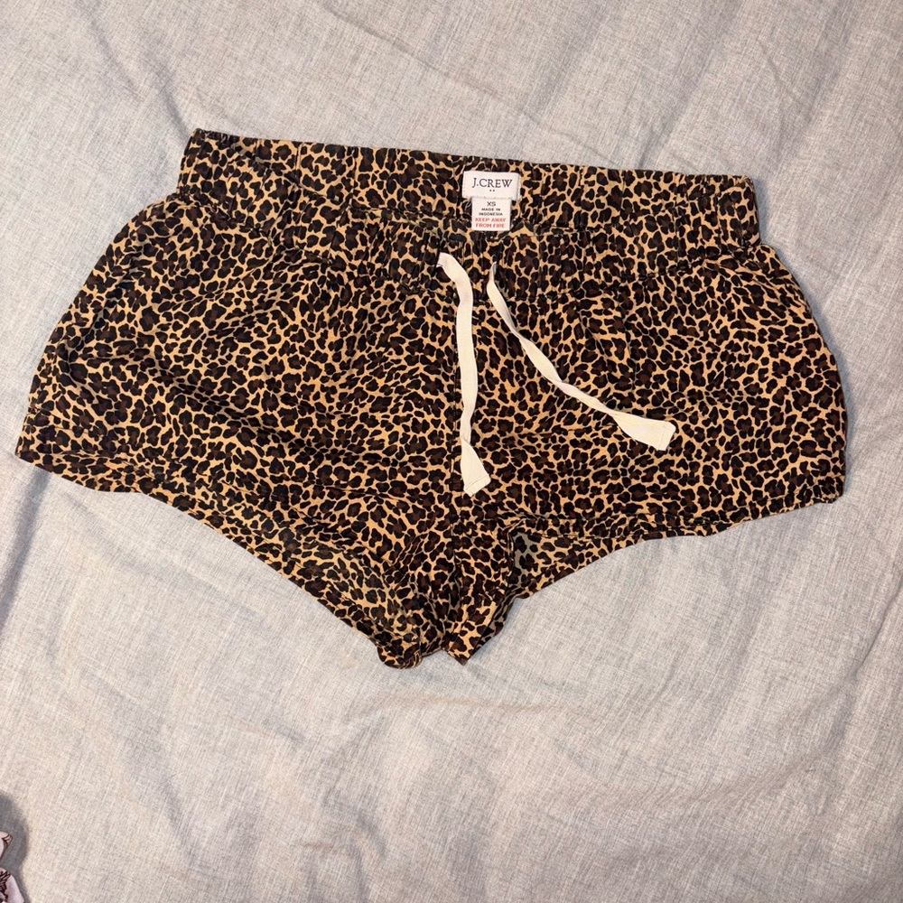 J.Crew Animal Print Drawstring PJ Shorts